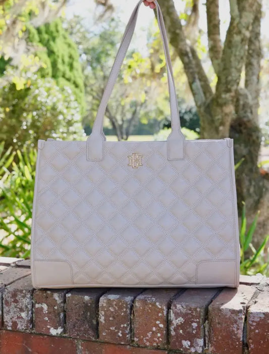 Shane Nude Quilted Tote Dq